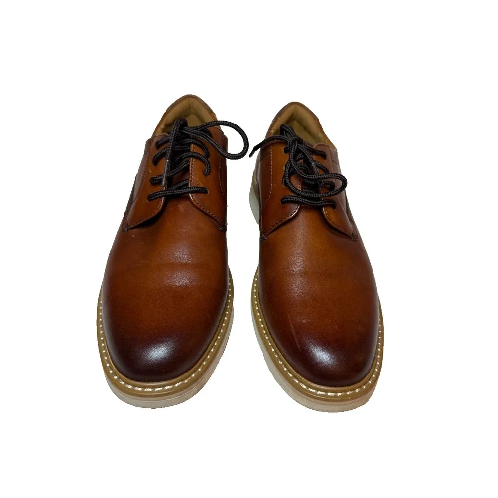 Florsheim Norwalk Plain Toe Lace Up Oxford Comfort Shoes Men Cognac Old Money 7M